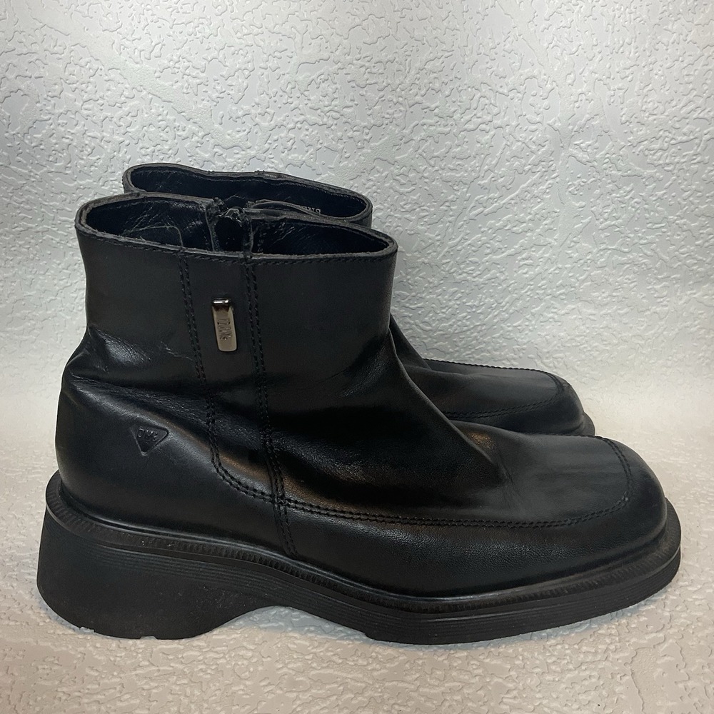 Vintage Dr.‎ Martens 9278 Black Leather Ankle Boots Side Zip England UK 6 US-8